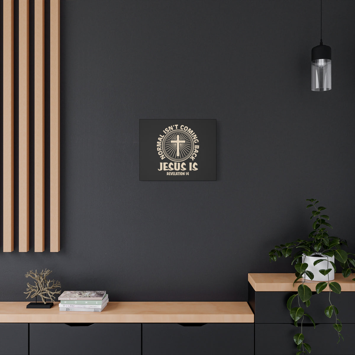 Scripture Canvas Jesus Is Coming Back Revelation 14 Christian Wall Art Bible Verse Print Ready to Hang