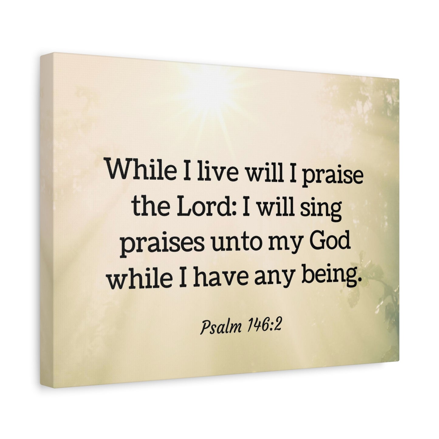 Scripture Walls I Live Will I Praise Psalm 146:2 Bible Verse Canvas Christian Wall Art Ready to Hang