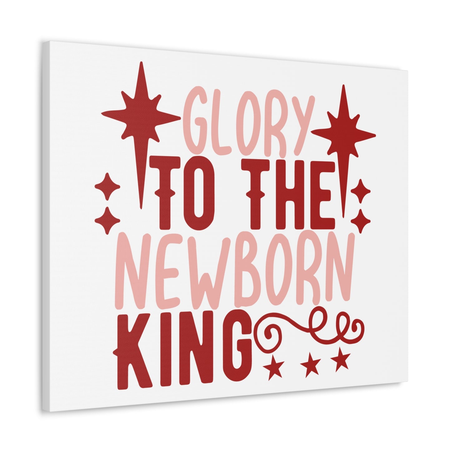 The Newborn King Luke 2:13-14 Christian Wall Art Print Ready to Hang