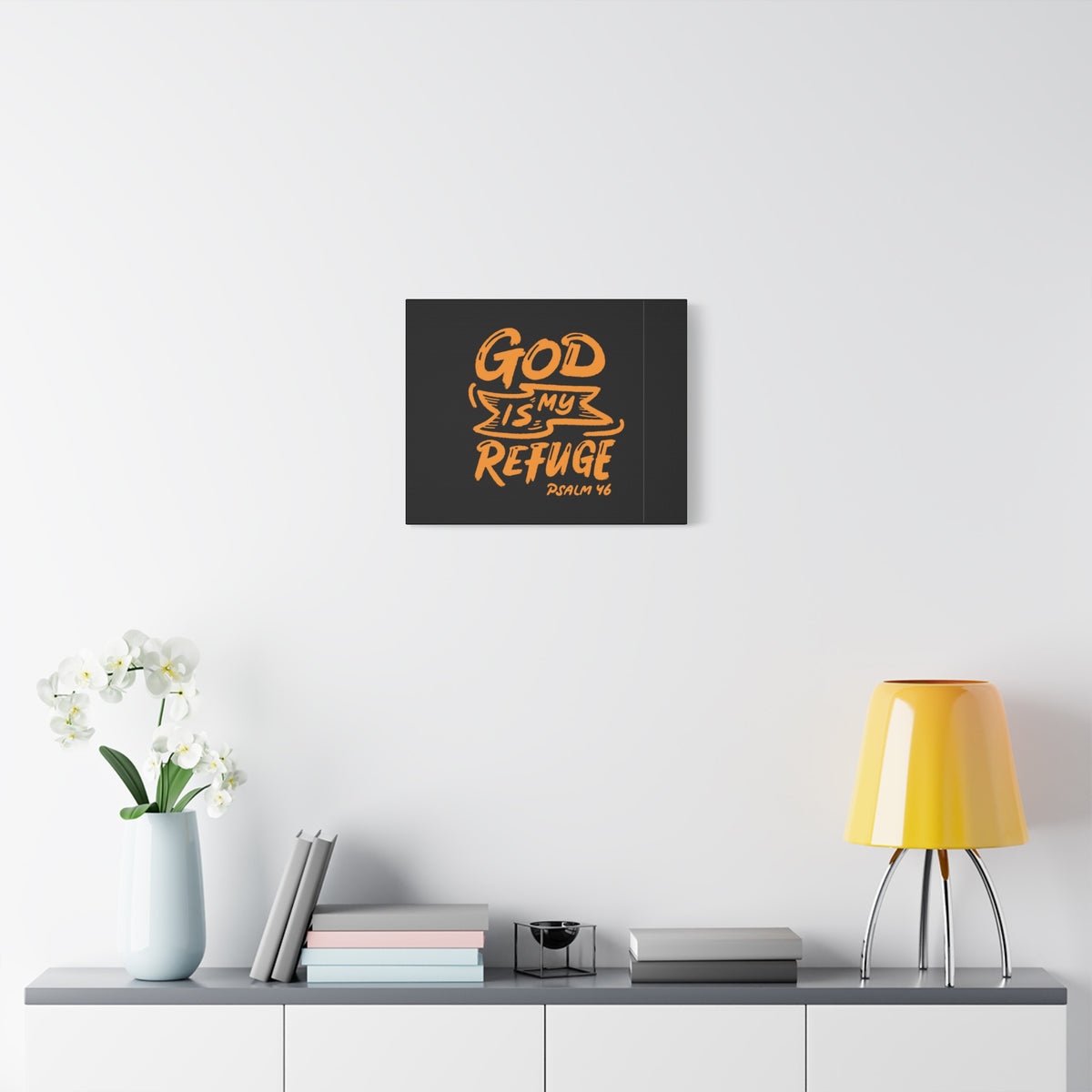 Scripture Canvas My Refuge Psalm 46 Christian Wall Art Bible Verse Print Ready to Hang