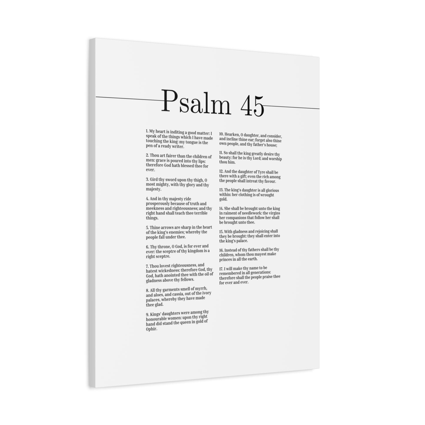 Scripture Canvas The People Praise Thee Forever And Ever Psalm 45 Christian Wall Art Bible Verse Print Ready to Hang