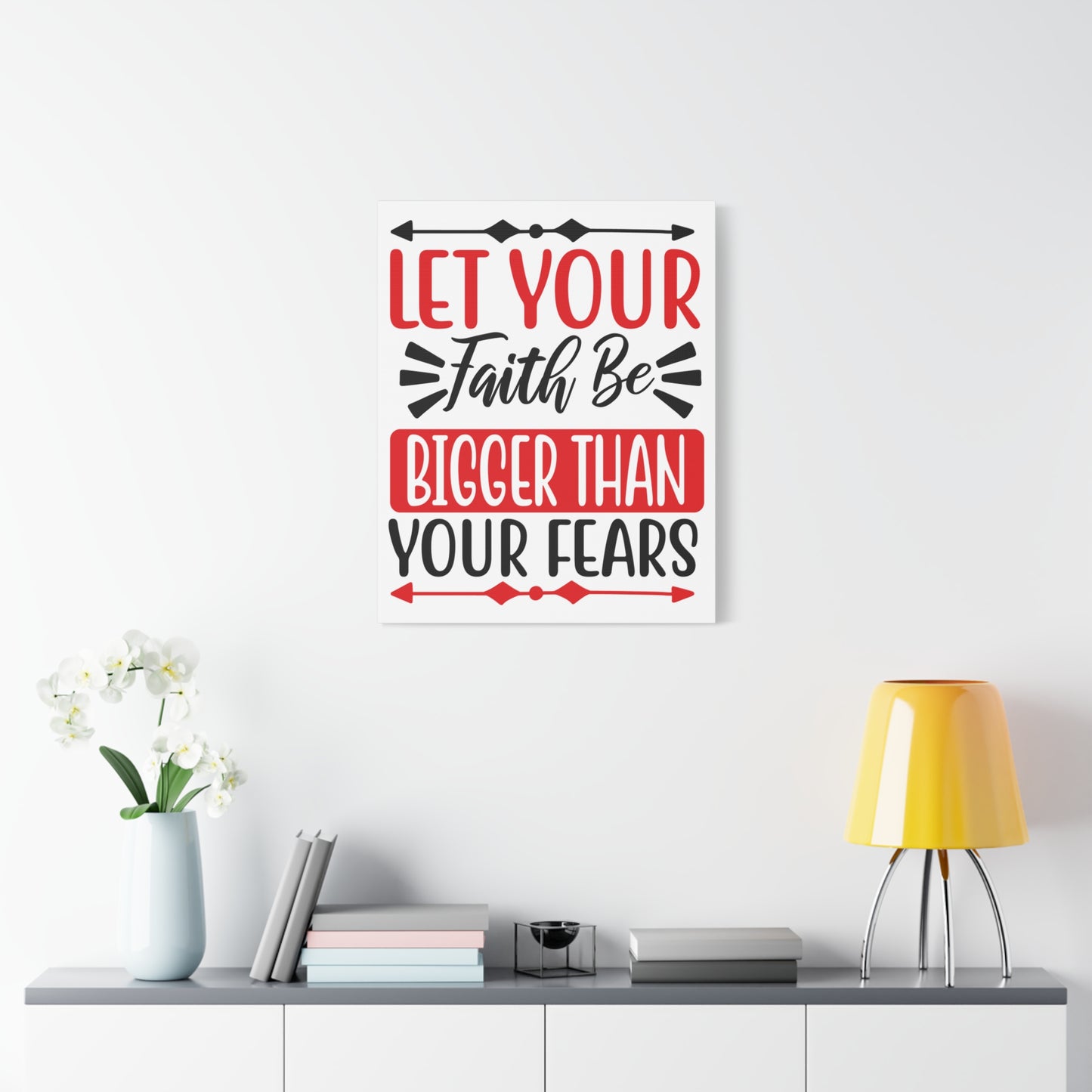 Scripture Canvas Let Your Fate Psalm 34:4 Christian Wall Art Print Ready to Hang