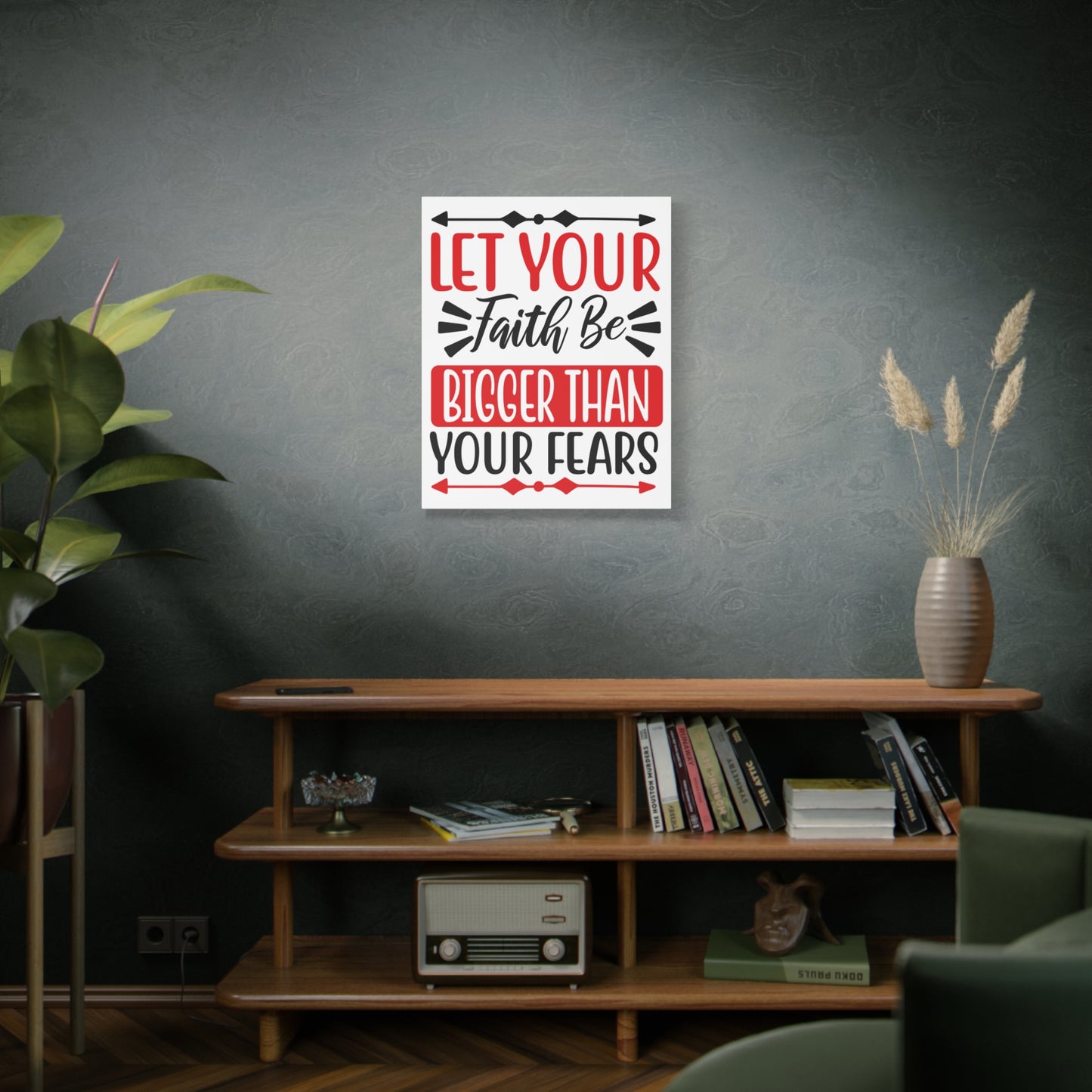 Scripture Canvas Let Your Fate Psalm 34:4 Christian Wall Art Print Ready to Hang