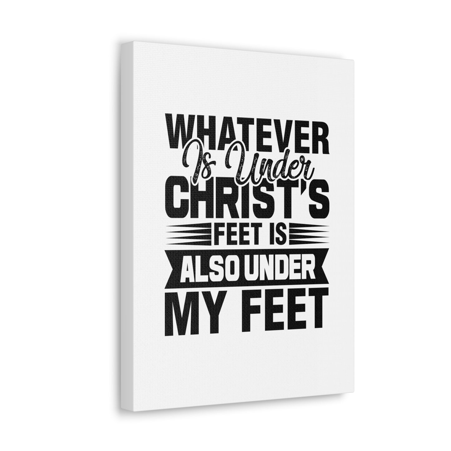 Under Christ's Feet 2 Corinthians 13:5 Christian Wall Art Bible Verse Print Ready to Hang