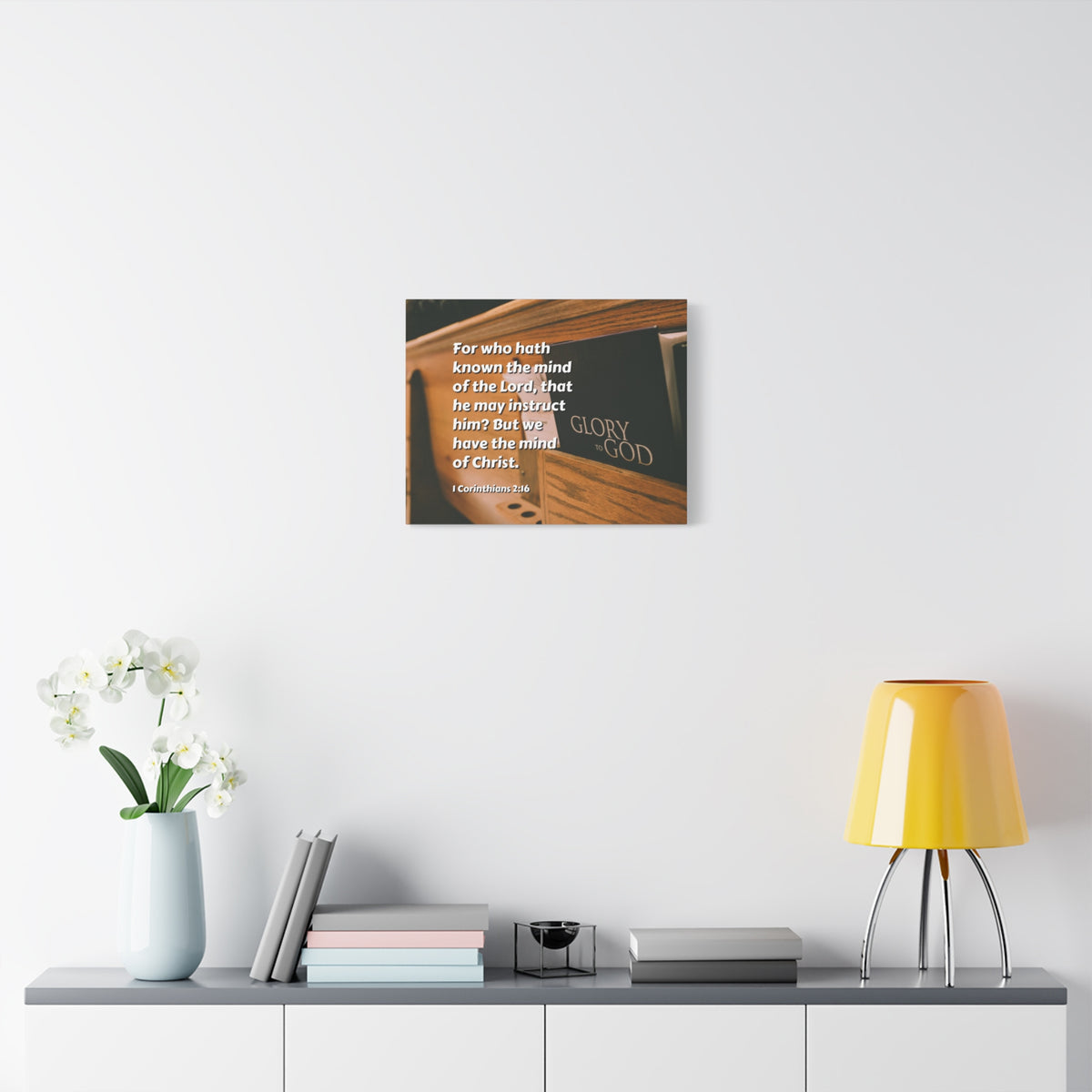 Scripture Canvas Mind Of Christ 1 Corinthians 2:16 Christian Wall Art Bible Verse Print Ready to Hang