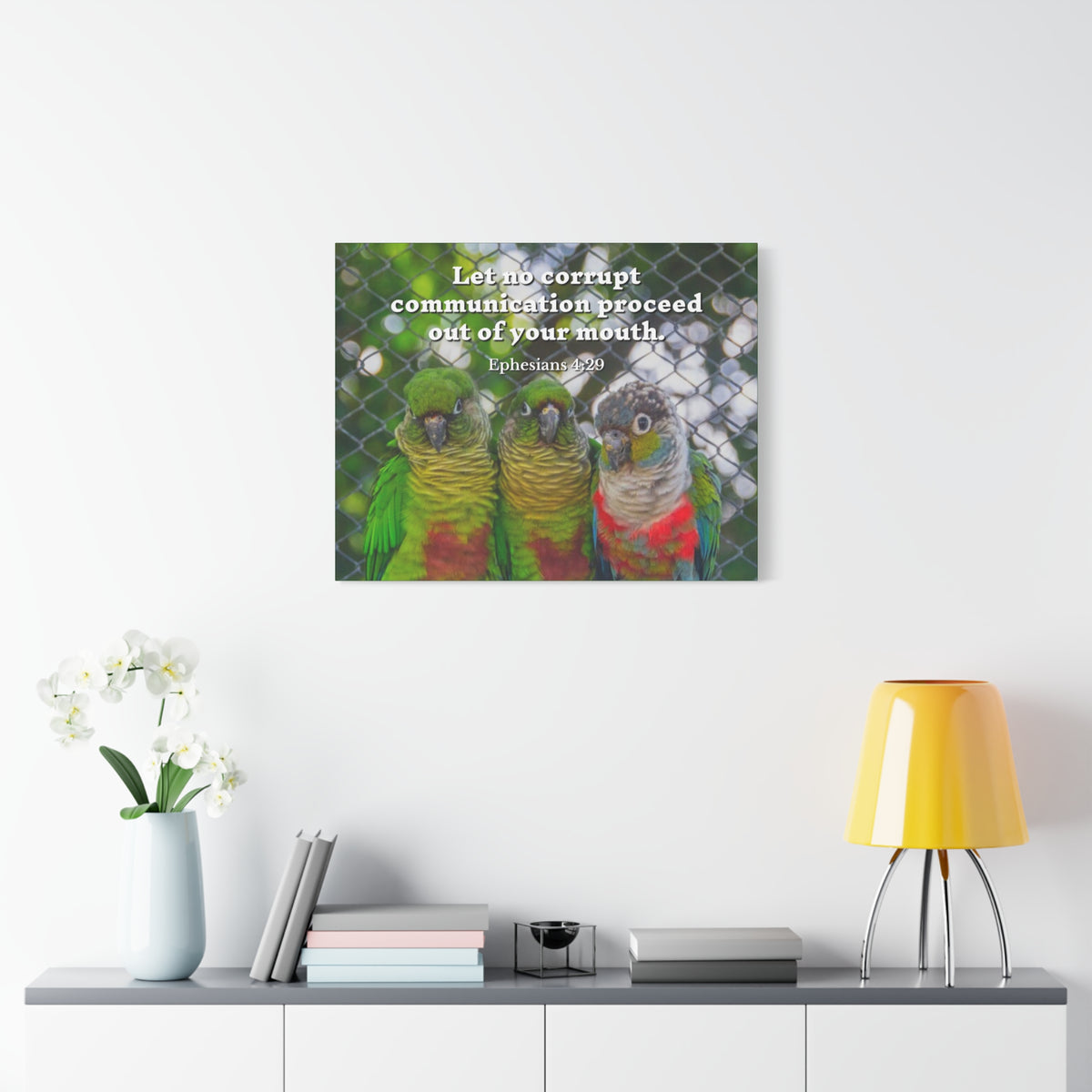 Scripture Canvas Minister Grace Ephesians 4:29 Christian Wall Art Bible Verse Print Ready to Hang