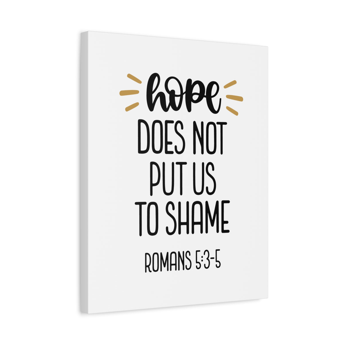 Scripture Canvas Hope Romans 5:3-5 Christian Wall Art Bible Verse Print Ready to Hang