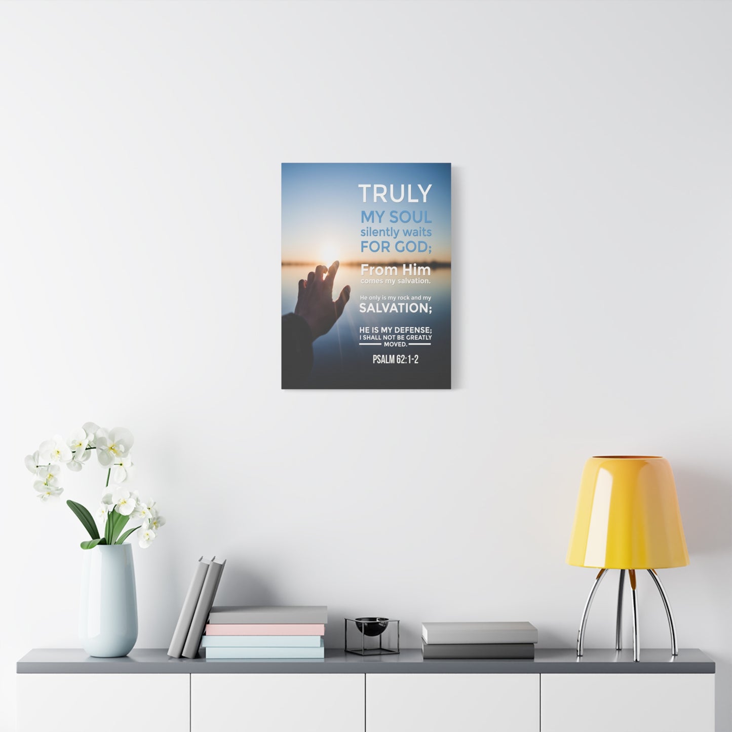 Scripture Walls My Defense Psalm 62:1-2 Christian Wall Art Bible Verse Print Ready to Hang