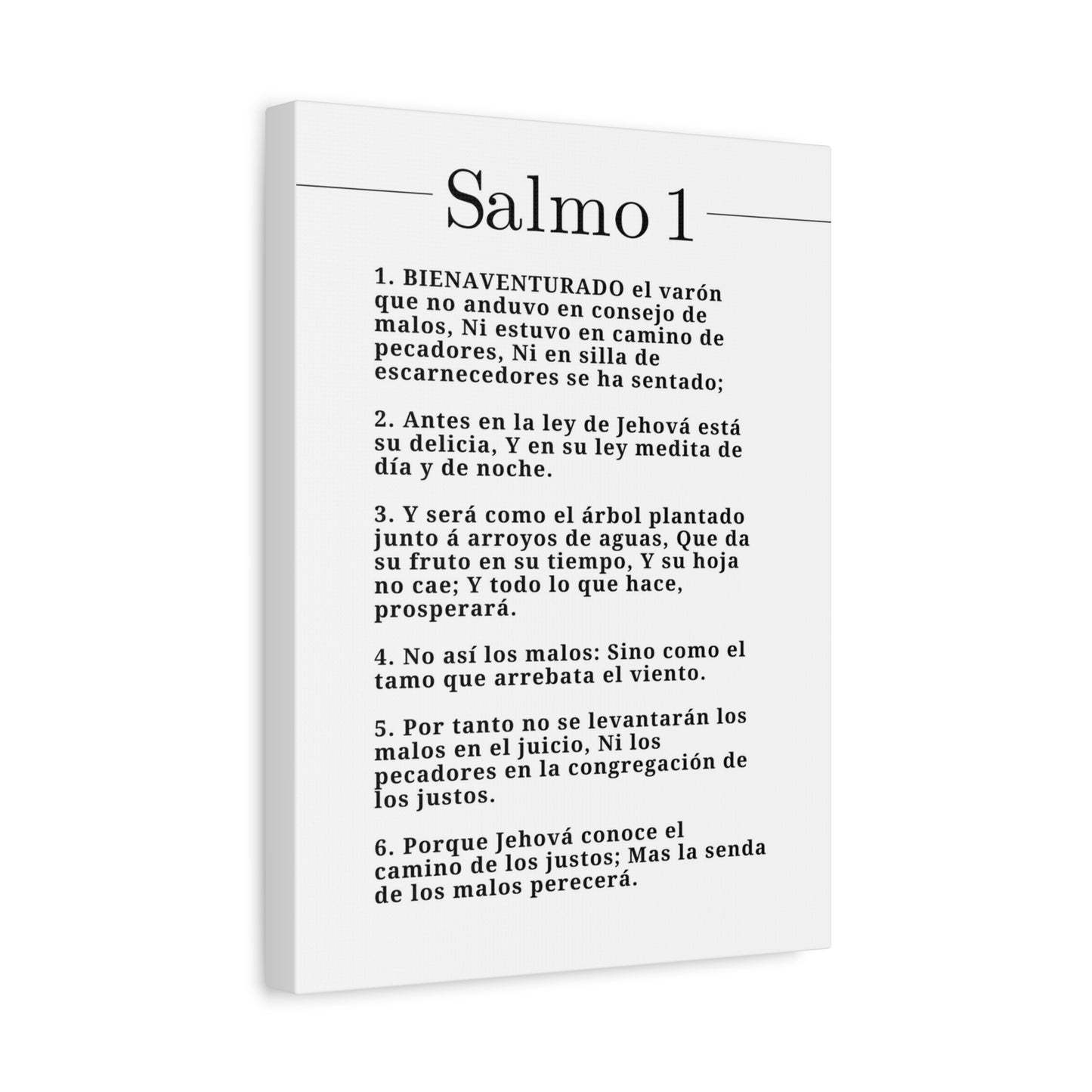 Salmo 1 Impresión De Arte Cristiano en la Pared Lista Para Colgar
