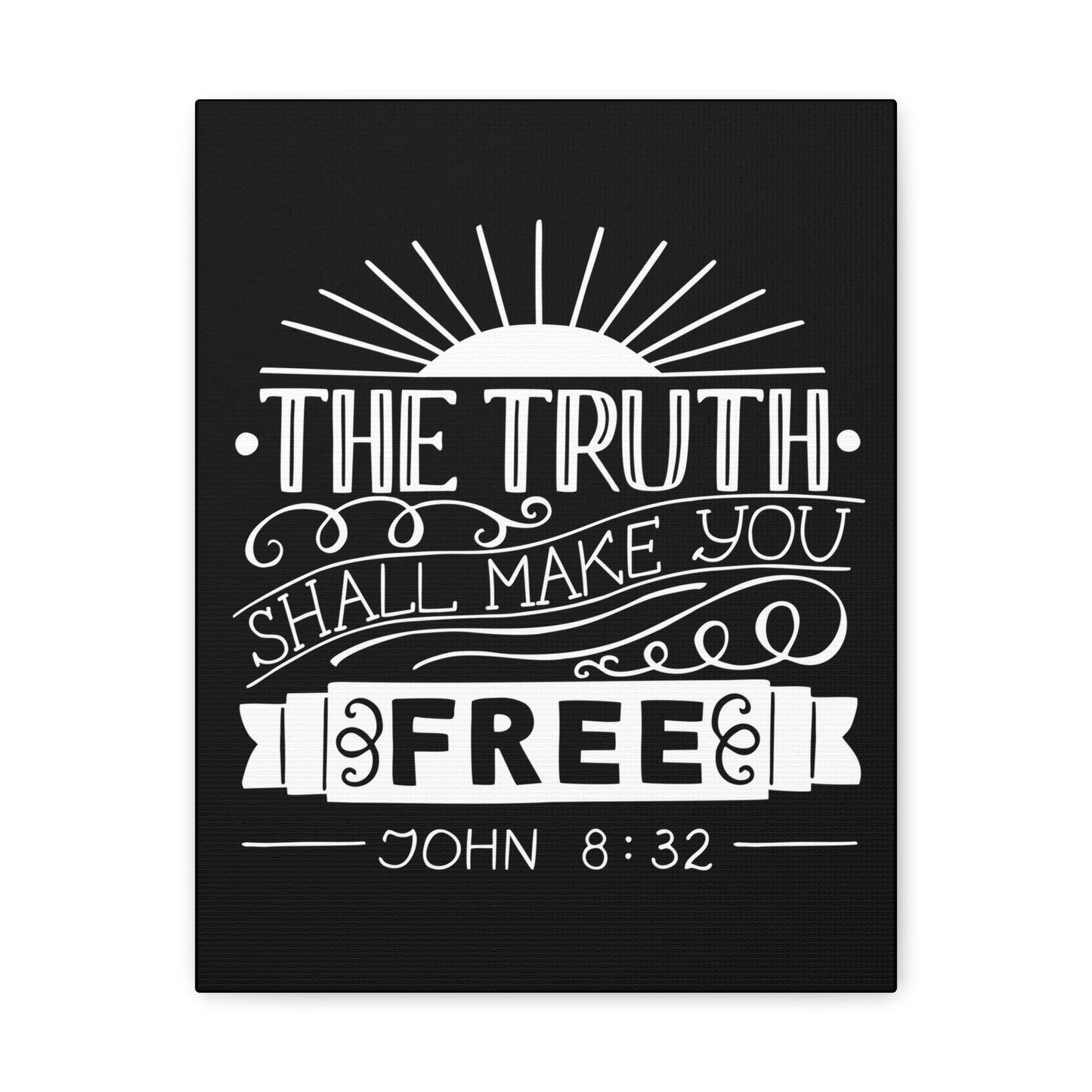 The Truth Shall Make You Free John 8:32 Christian Wall Art Bible Verse Print Ready To Hang