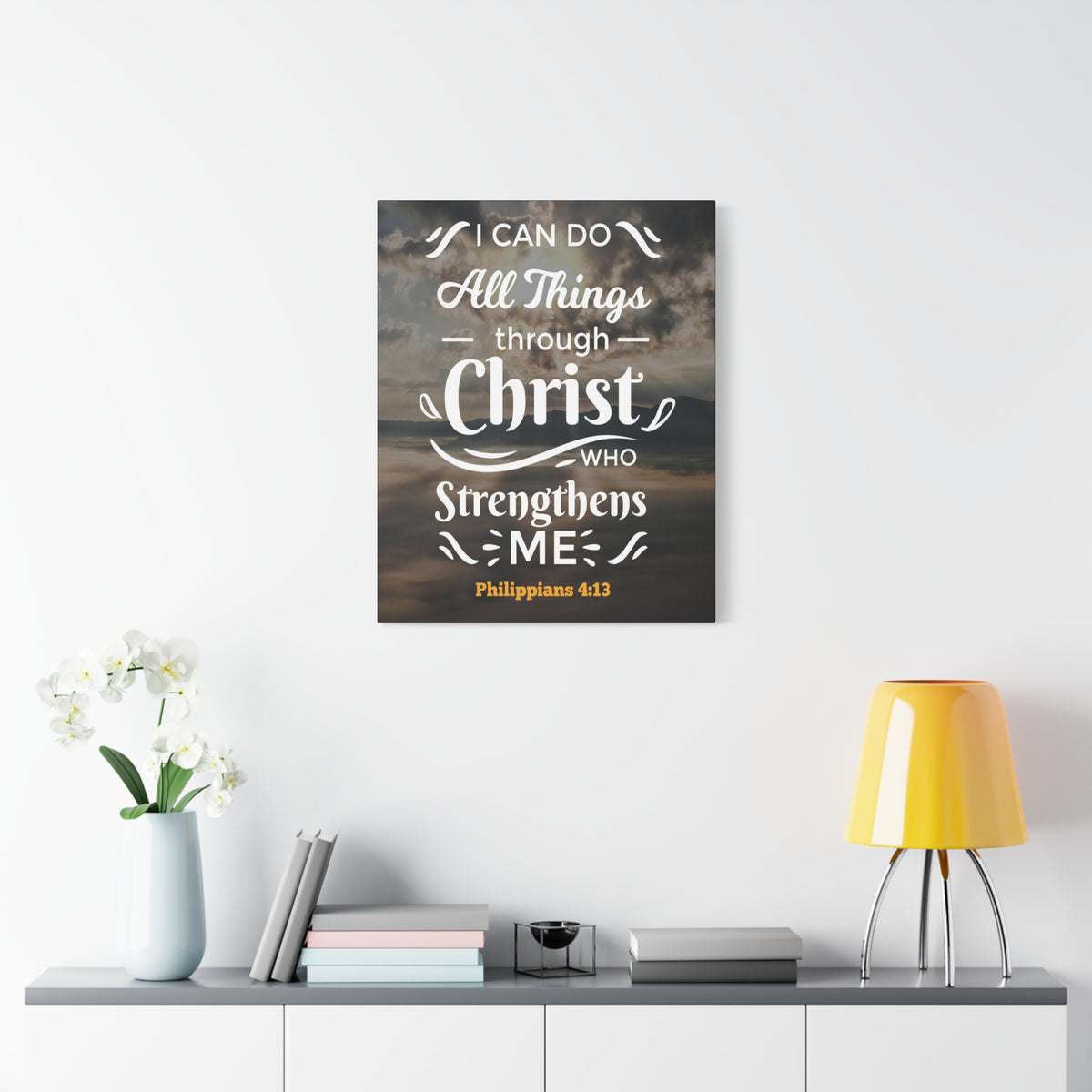 Scripture Canvas I Can Do Philippians 4:13 Christian Wall Art Bible Verse Print Ready to Hang
