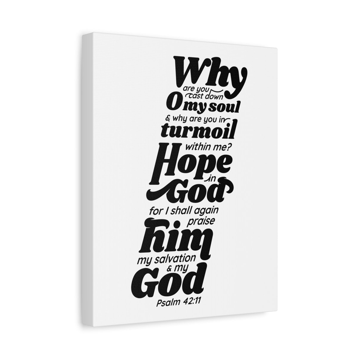 Scripture Walls Why Are You Cast Down Psalm 42:11 Bible Verse Canvas Christian Wall Art Ready to Hang