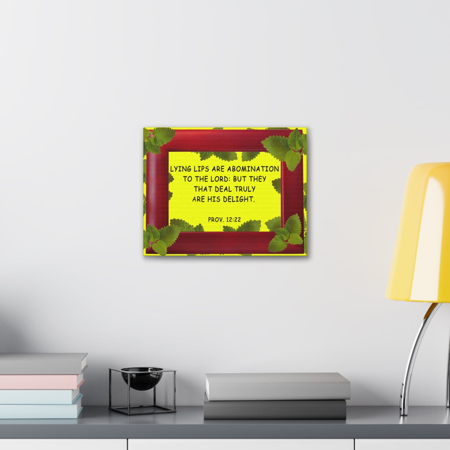 To The Lord Proverbs 12:22 Bible Verse Canvas Christian Wall Art Bible Verse Print Ready To Hang