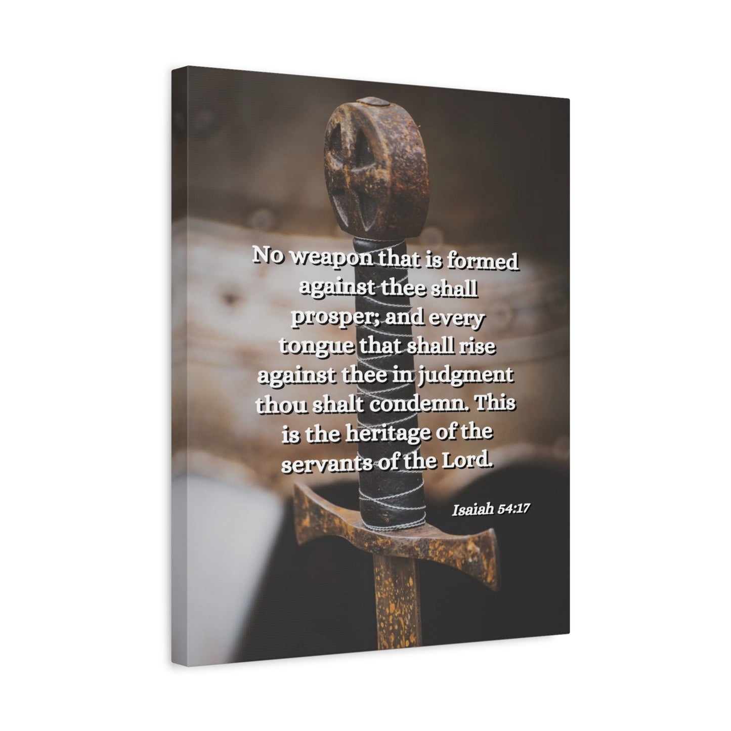 Scripture Walls No Weapon Isaiah 54:17 Bible Verse Canvas Christian Wall Art Ready to Hang