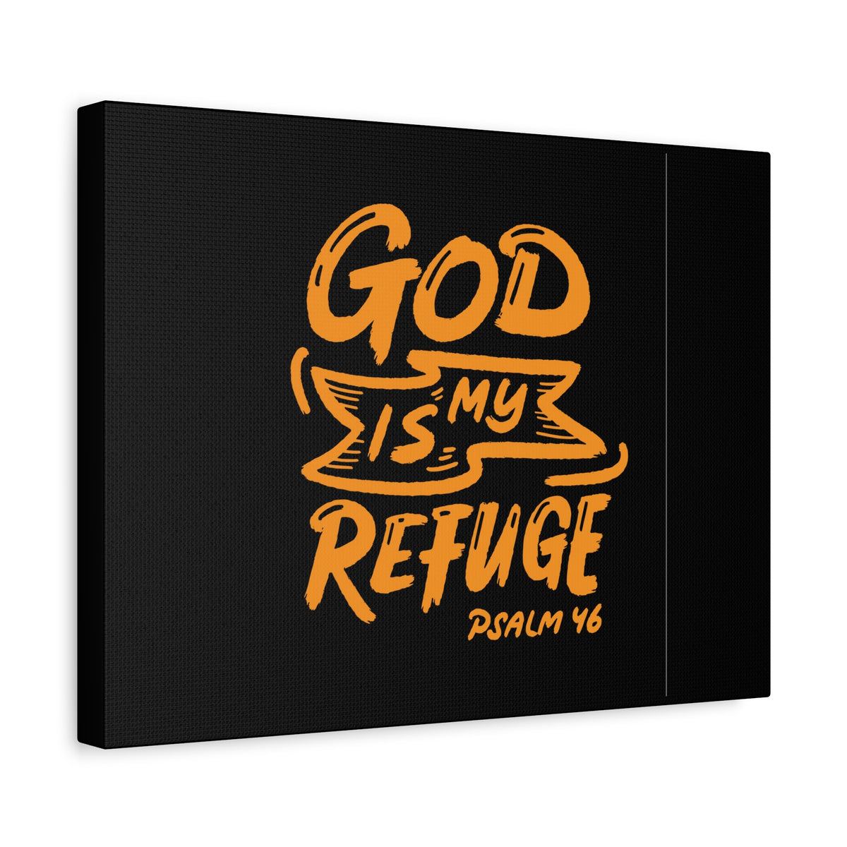 Scripture Canvas My Refuge Psalm 46 Christian Wall Art Bible Verse Print Ready to Hang