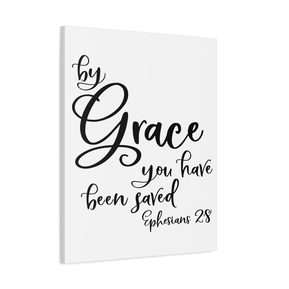 Scripture Canvas The Grace You Ephesian 2:8 Christian Wall Art Bible Verse Print Ready to Hang