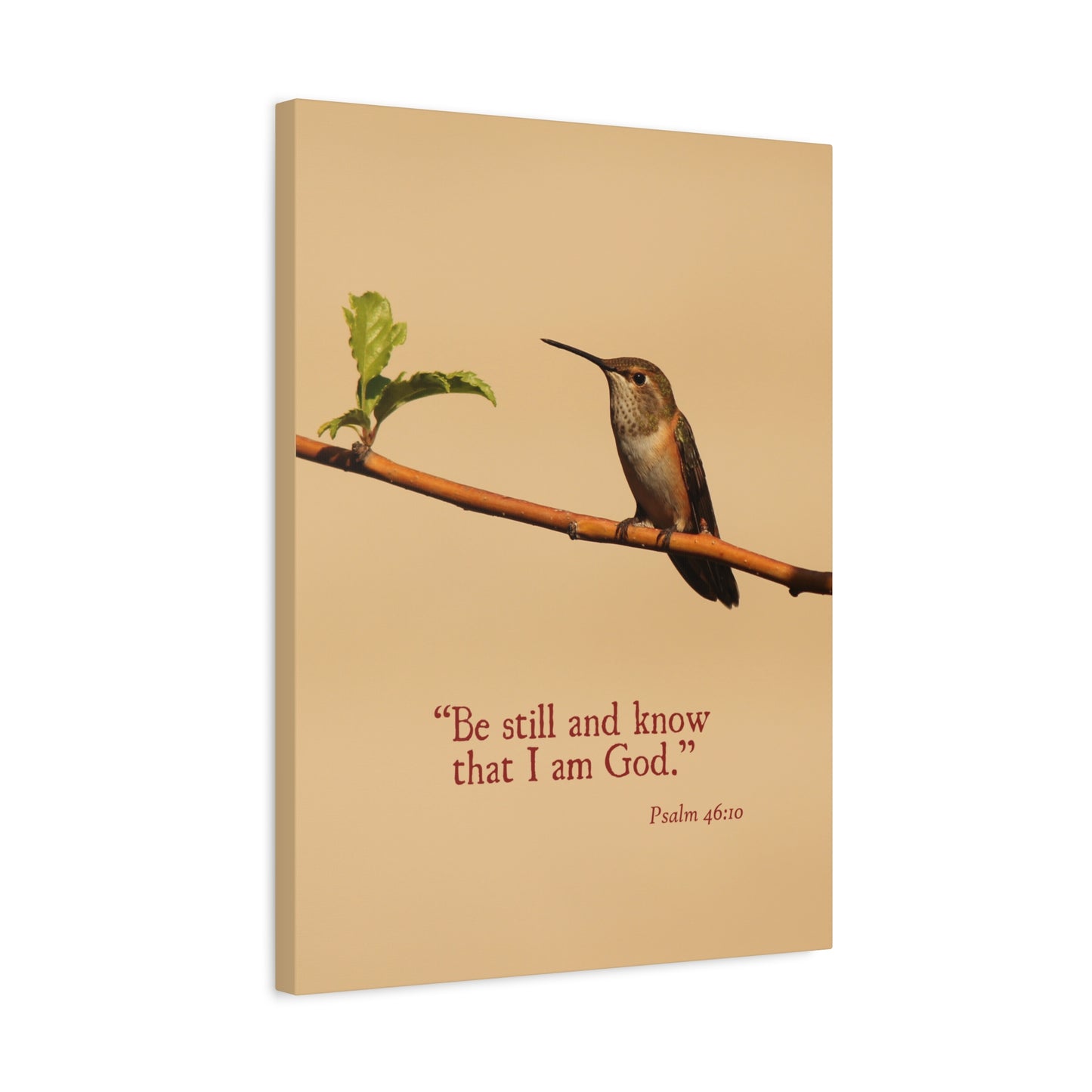 Scripture Canvas Know That I Am God Psalm 46:10 Christian Wall Art Bible Verse Print Ready to Hang