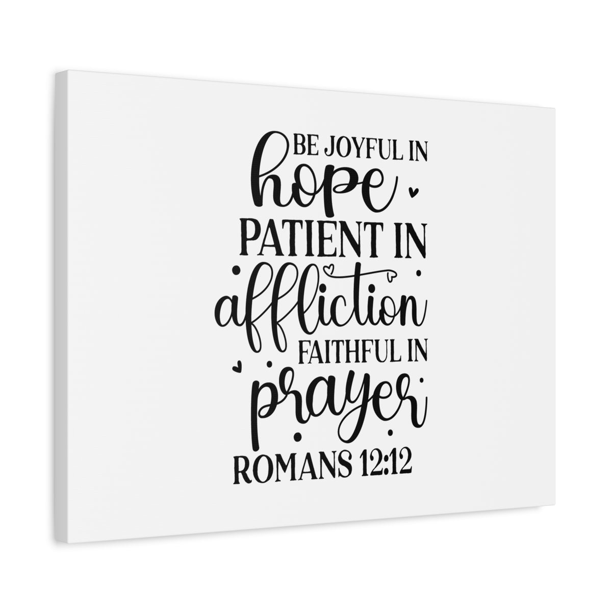 Scripture Canvas Faithful In Prayer Romans 12:12 Christian Wall Art Bible Verse Print Ready to Hang