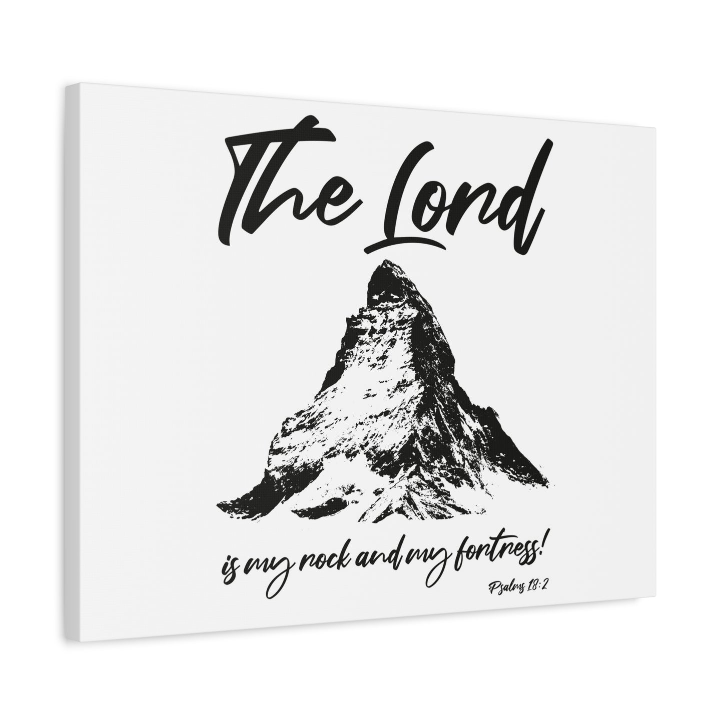 Scripture Walls Psalms 18:2 My Rock My Fortress Bible Verse Canvas Christian Wall Art Ready to Hang Unframed