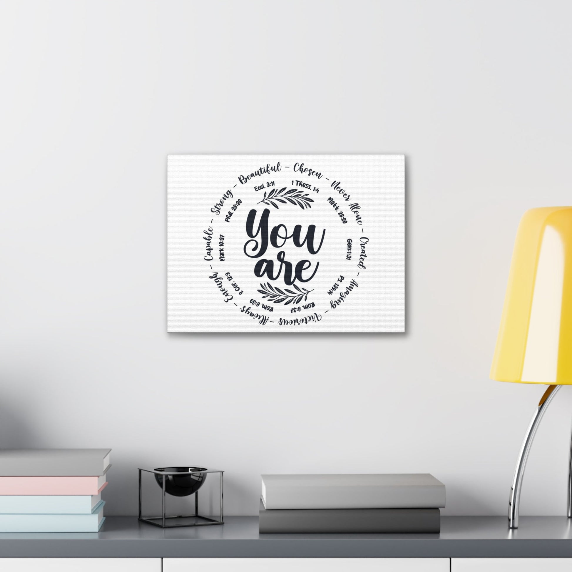 Scripture Walls You Are What God Says You Are Bible Verse Canvas Christian Wall Art Ready to Hang Unframed-Express Your Love Gifts