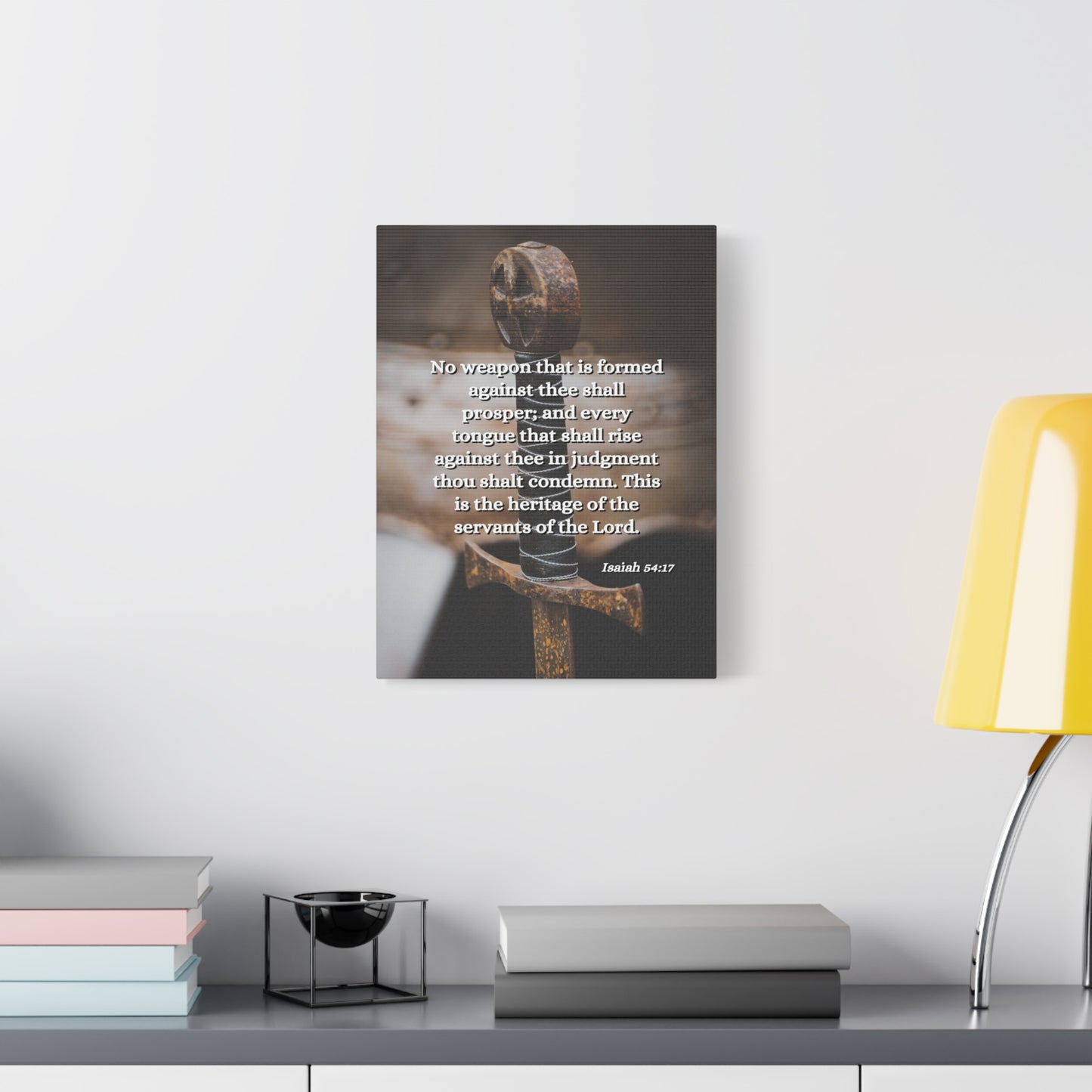 Scripture Walls No Weapon Isaiah 54:17 Bible Verse Canvas Christian Wall Art Ready to Hang