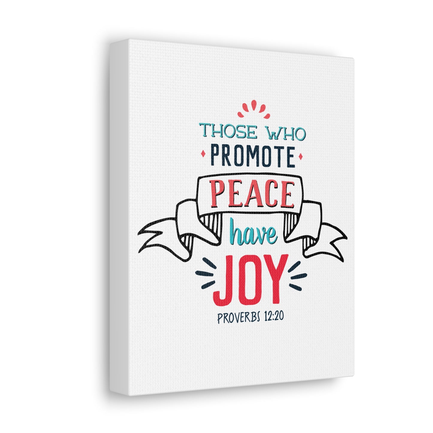 Those Who Promote Peace Proverbs 12:20 Christian Wall Art Bible Verse Print Ready To Hang