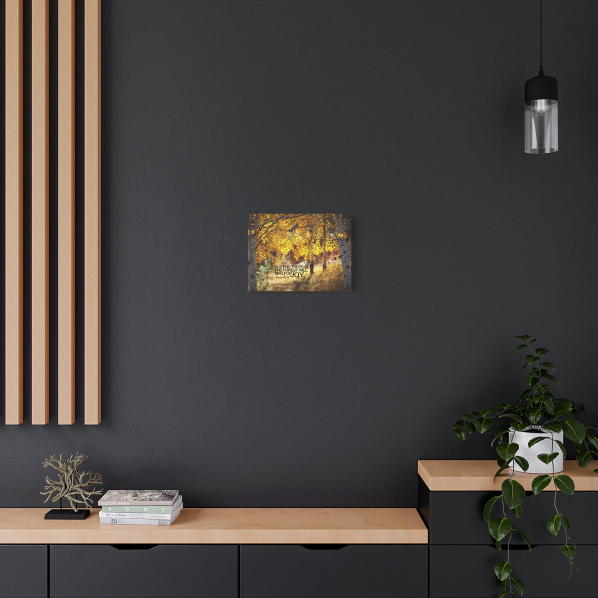 Scripture Canvas Will Sing For Joy Psalm 96:12 Christian Wall Art Bible Verse Print Ready to Hang