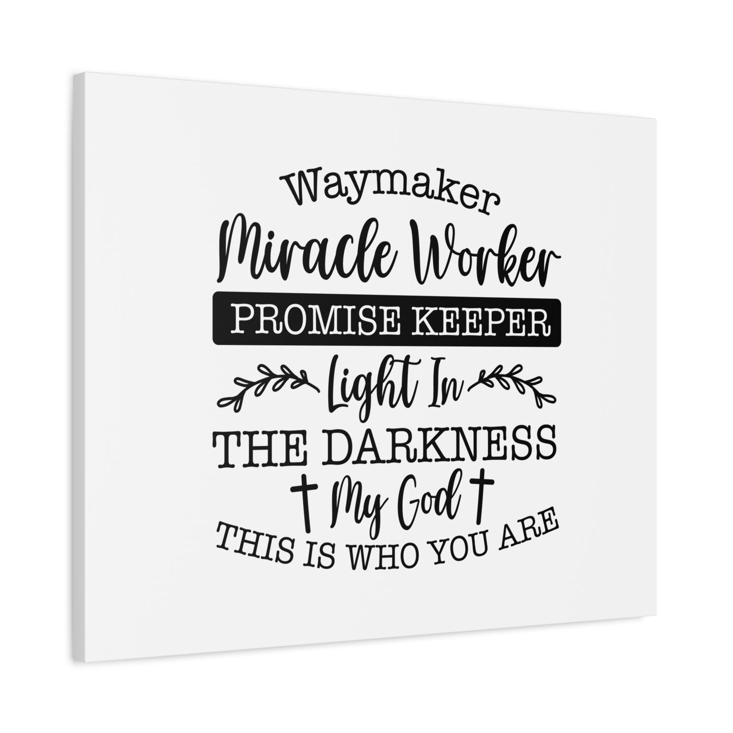 Scripture Walls Miracle Worker, Promise Keeper Psalm 145:13 White Bible Canvas Christian Wall Art Ready to Hang