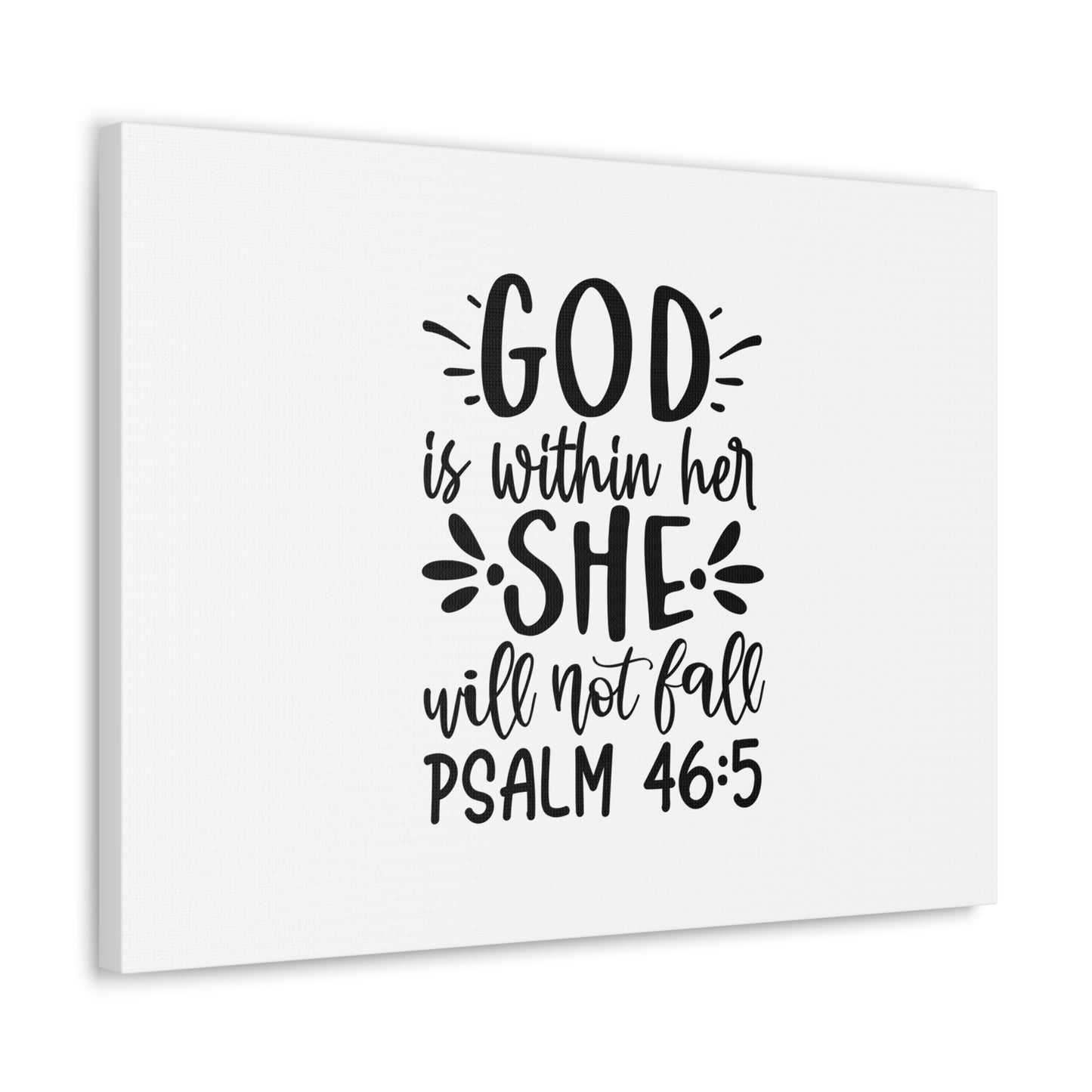 Will Not Fall Psalm 46:5 Christian Wall Art Bible Verse Print Ready to Hang