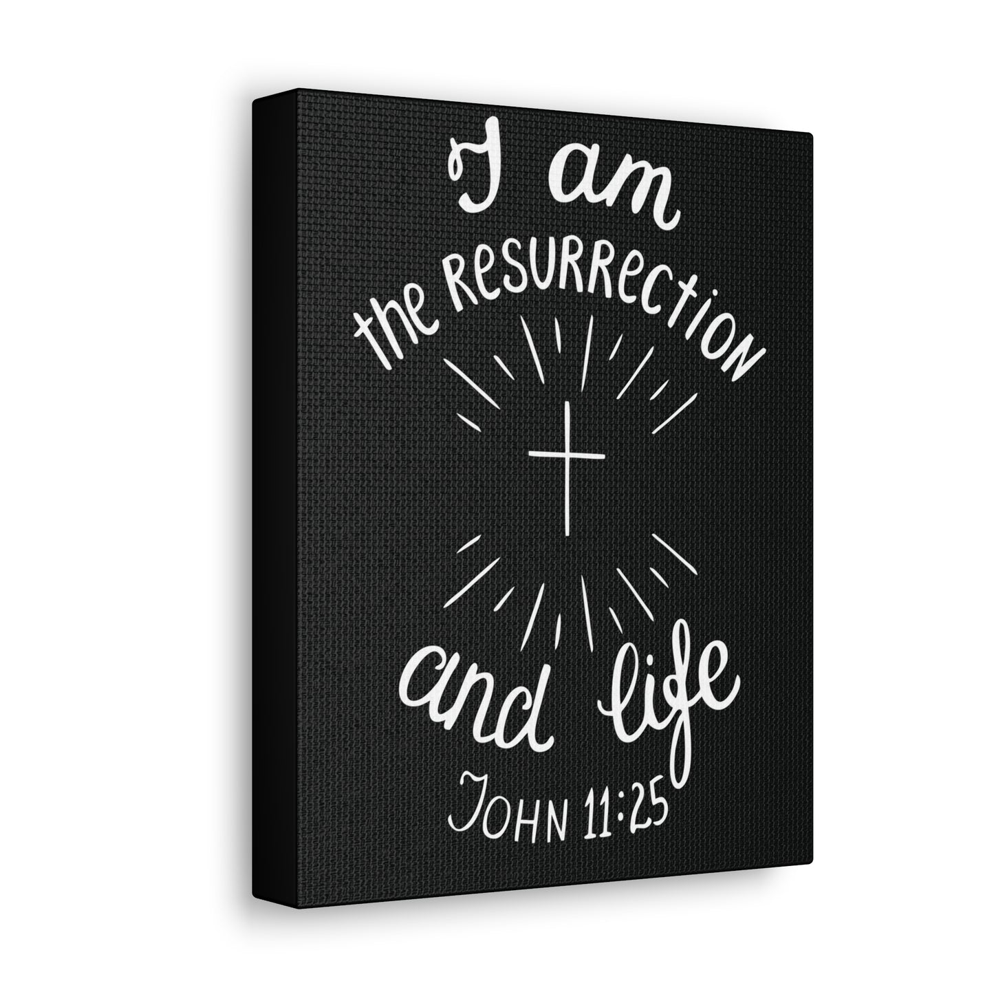 I Am The Resurrection And Life John 11:25 Christian Wall Art Bible Verse Print Ready To Hang