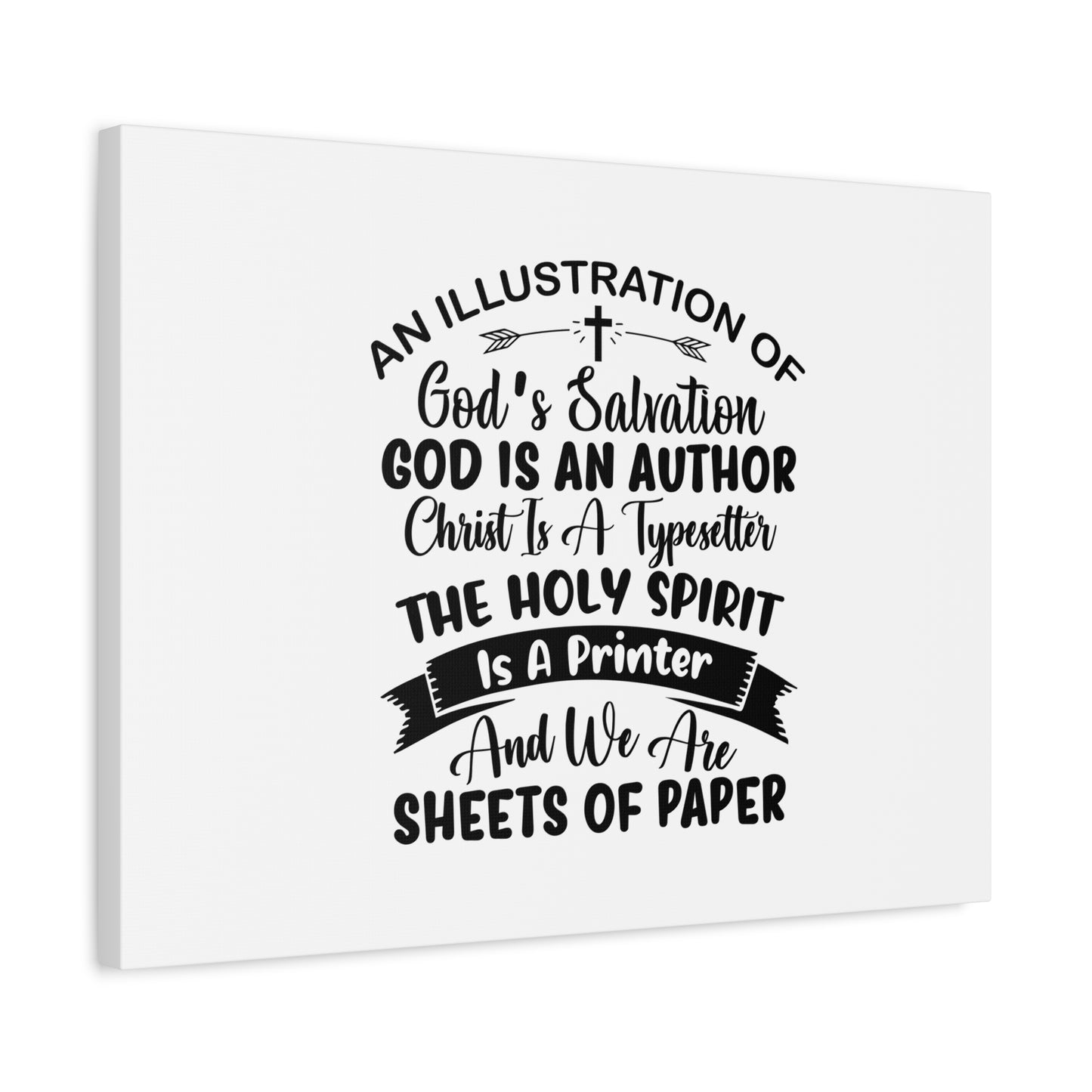 Scripture Canvas God Is An Author Psalm 62:1 Christian Wall Art Bible Verse Print Ready to Hang