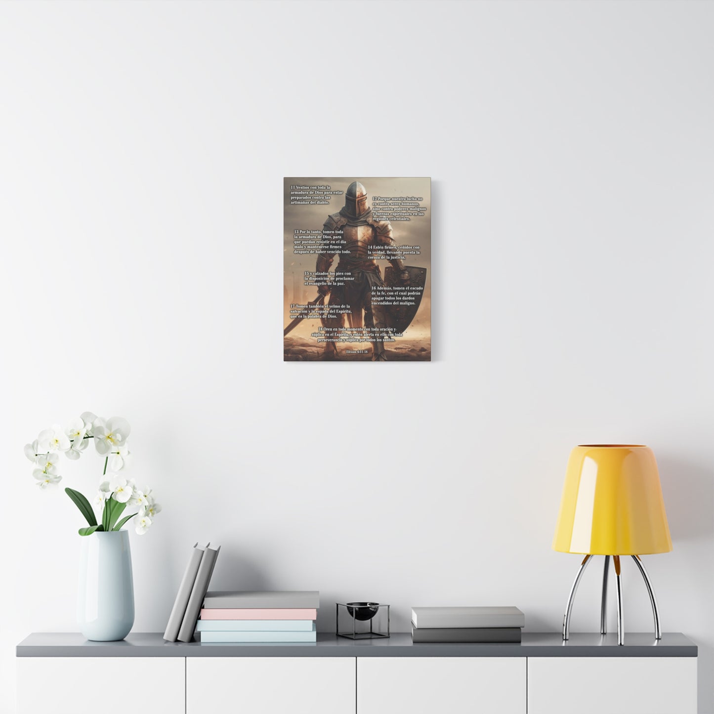 Scripture Walls Armour Of God Ephesians 6:11-18 Standing Warrior Spanish Christian Wall Art Print Ready to Hang Unframed