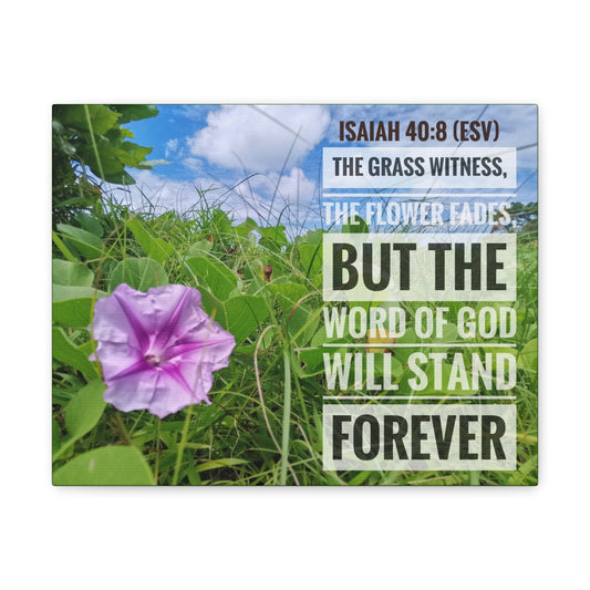 Will Stand Forever Isaiah 40:8 Bible Verse Canvas Christian Wall Art Ready to Hang