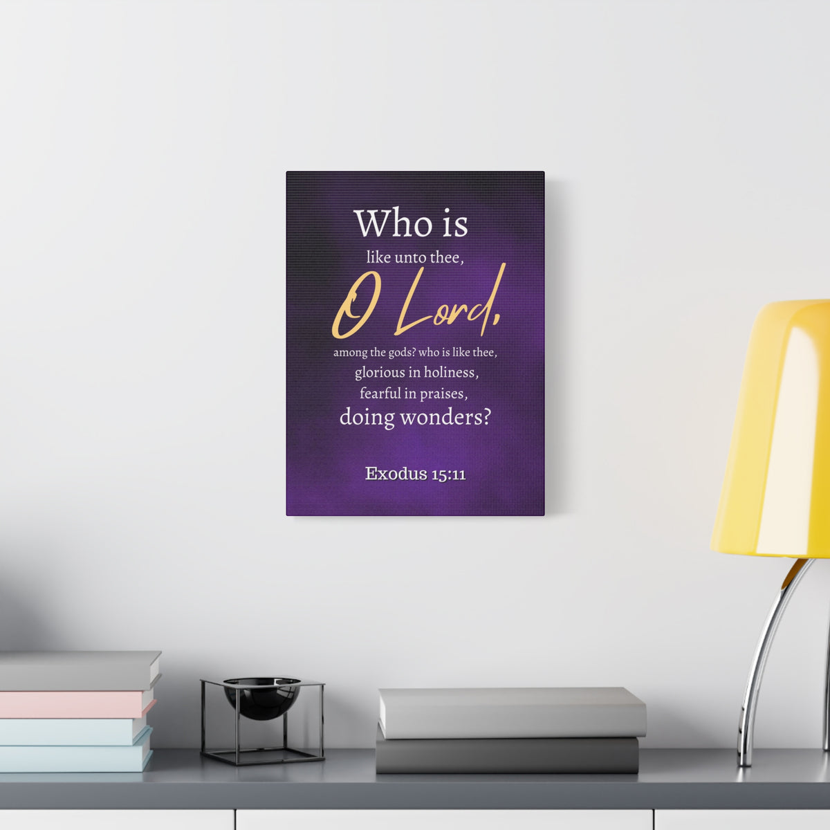 Scripture Walls Who Is Like You Lord? Exodus 15:12 Bible Verse Canvas Christian Wall Art Ready to Hang
