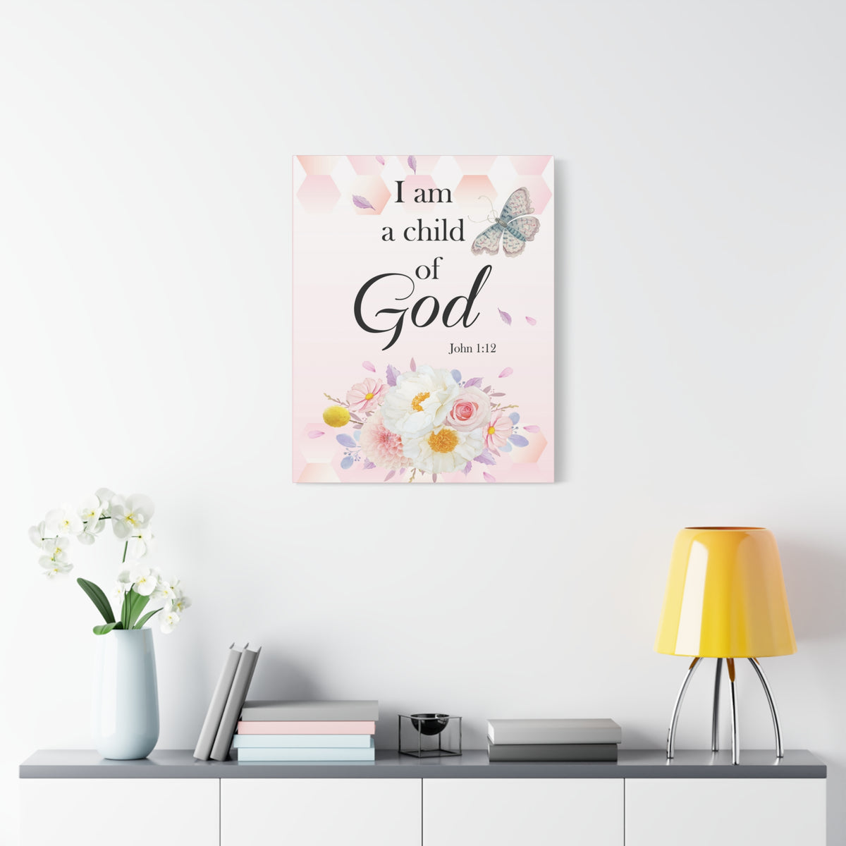 Scripture Walls Child Of God John 1:12 Bible Verse Canvas Christian Wall Art Ready to Hang