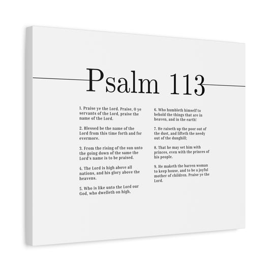 Scripture Canvas Servants Of The Lord Psalm 113 Christian Wall Art Bible Verse Print Ready to Hang