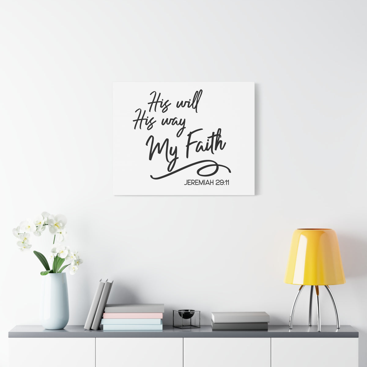Scripture Canvas Way My Faith Jeremiah 29:11 Christian Wall Art Bible Verse Print Ready to Hang