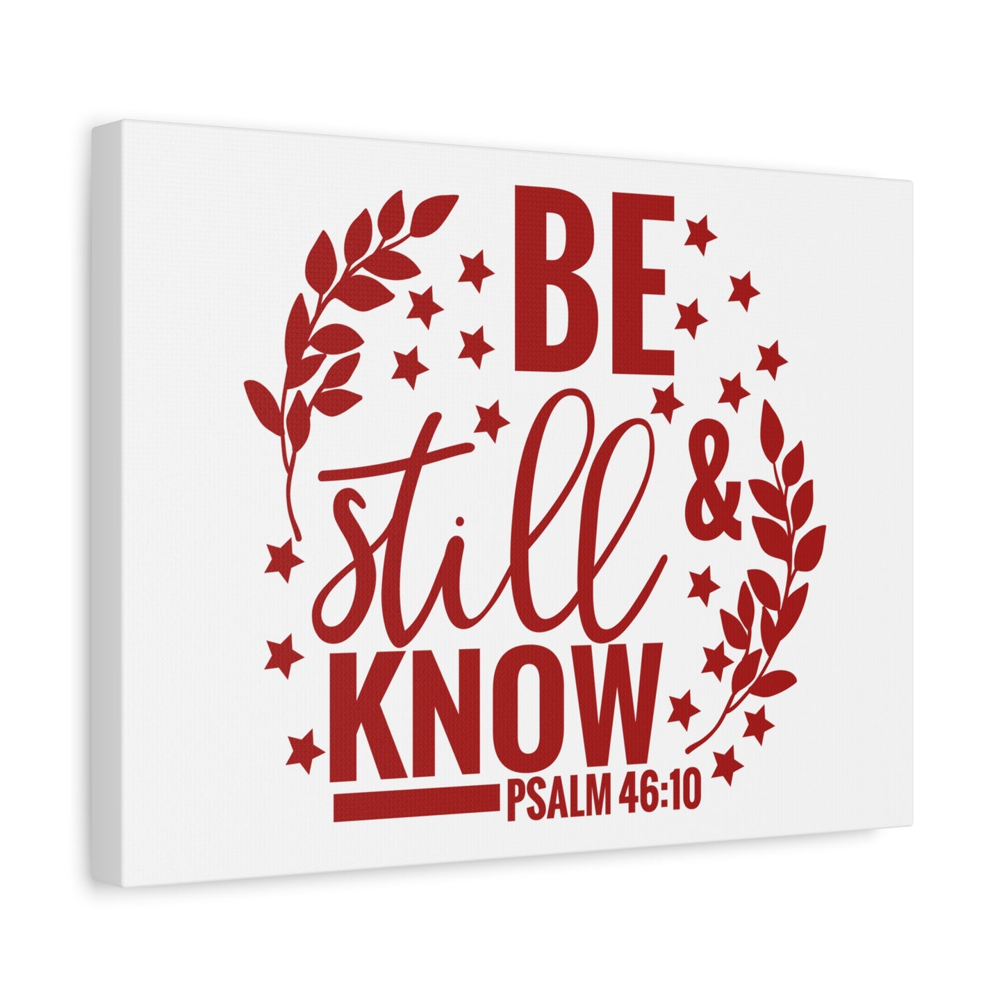 Scripture Canvas Be Still Psalm 46:10 Christian Wall Art Bible Verse Print Ready to Hang