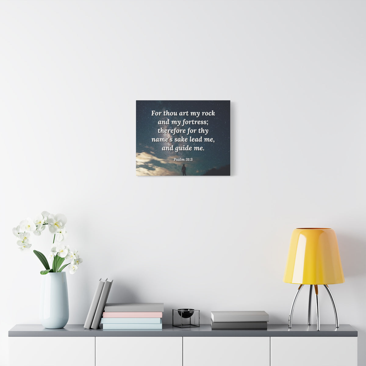 Scripture Canvas Guide Me Psalms 31:3 Christian Wall Art Bible Verse Print Ready to Hang