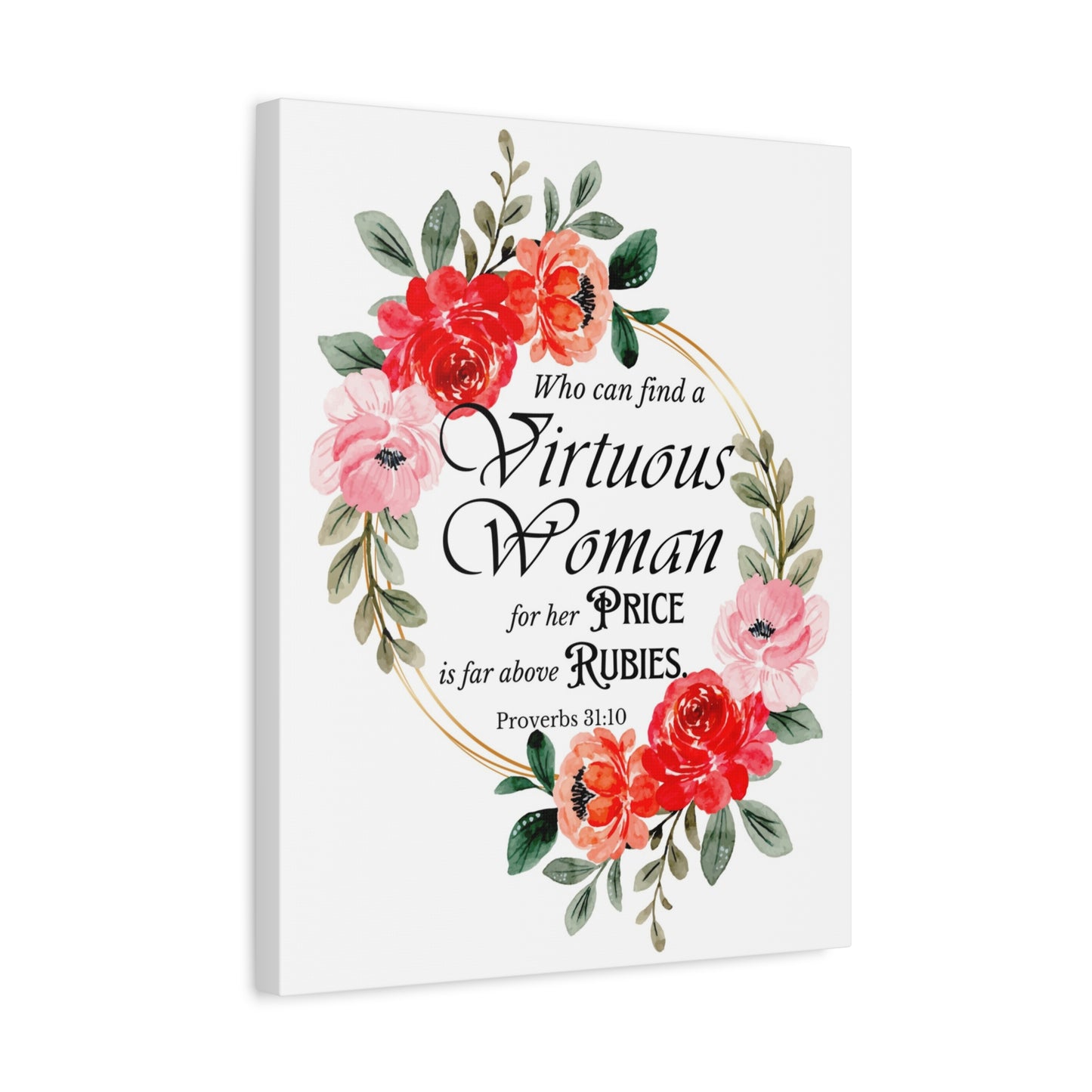 Scripture Walls Proverbs 31:10 A Virtuous Woman Bible Verse Canvas Christian Wall Art Ready to Hang Unframed