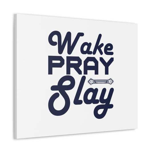 Wake, Pray, Slay Luke 21:36 Ornament Bar Christian Wall Art Bible Verse Print Ready to Hang