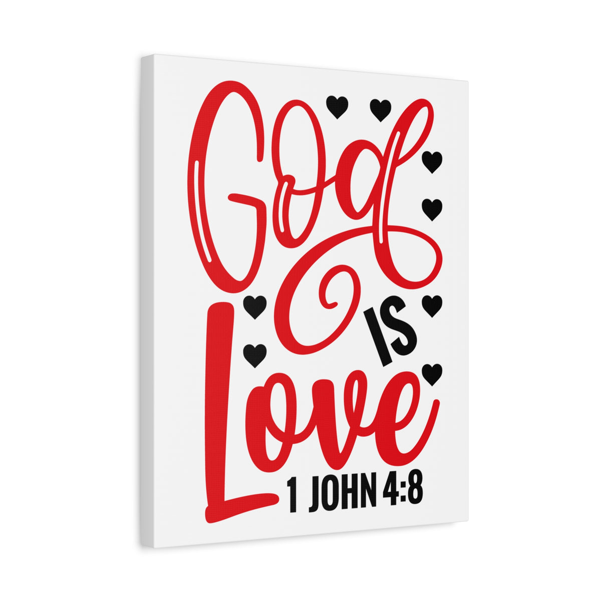 Scripture Canvas 1 John 4:8 God Is Love Christian Wall Art Bible Verse Print Ready to Hang