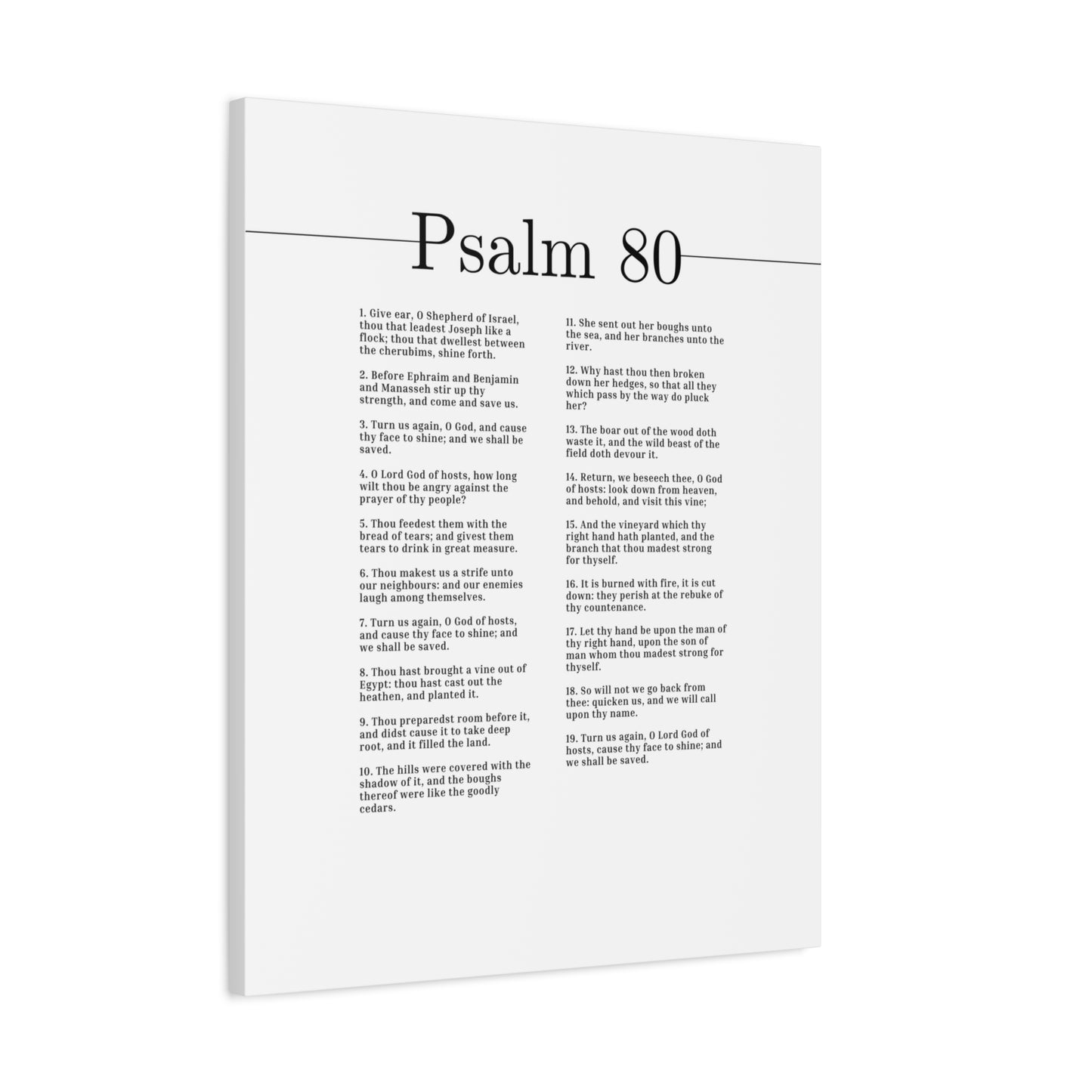 Scripture Canvas We Shall Be Saved Psalm 80 Christian Wall Art Bible Verse Print Ready to Hang