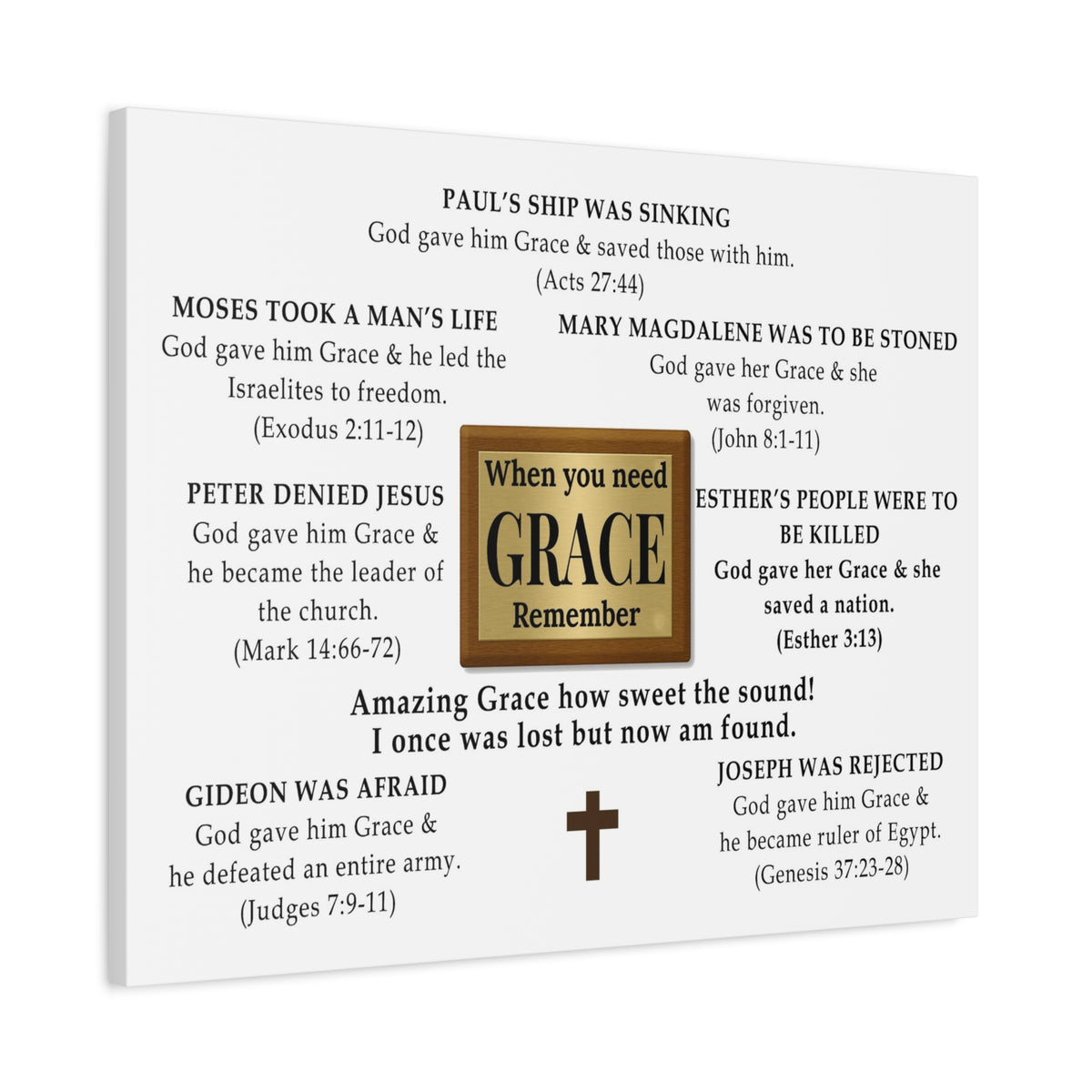 Scripture Walls When You Need GRACE Bible Verse Canvas Christian Wall Art Ready to Hang Unframed
