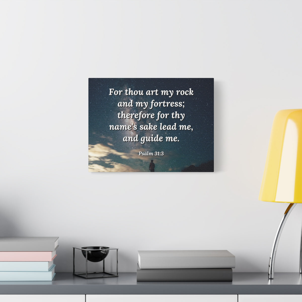 Scripture Canvas Guide Me Psalms 31:3 Christian Wall Art Bible Verse Print Ready to Hang