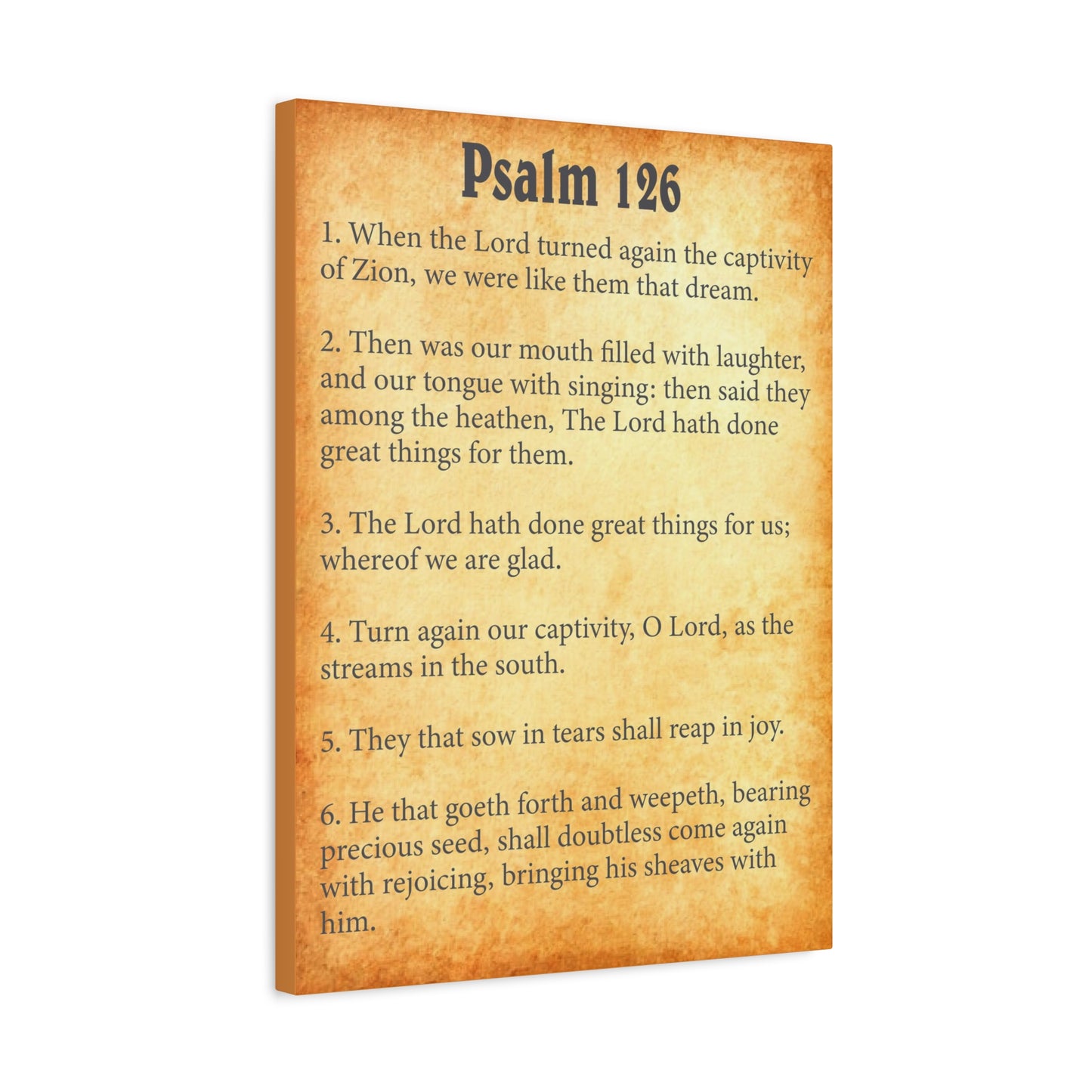 Scripture Walls Psalm 126 Gold Bible Chapter Canvas Christian Wall Art Ready to Hang