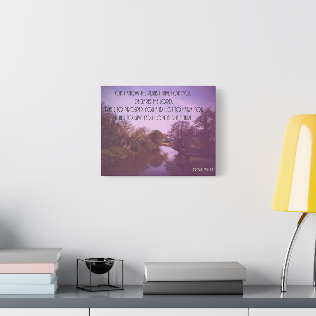 Scripture Canvas Declares The Lord Jeremiah 29:11 Christian Wall Art Bible Verse Print Ready to Hang
