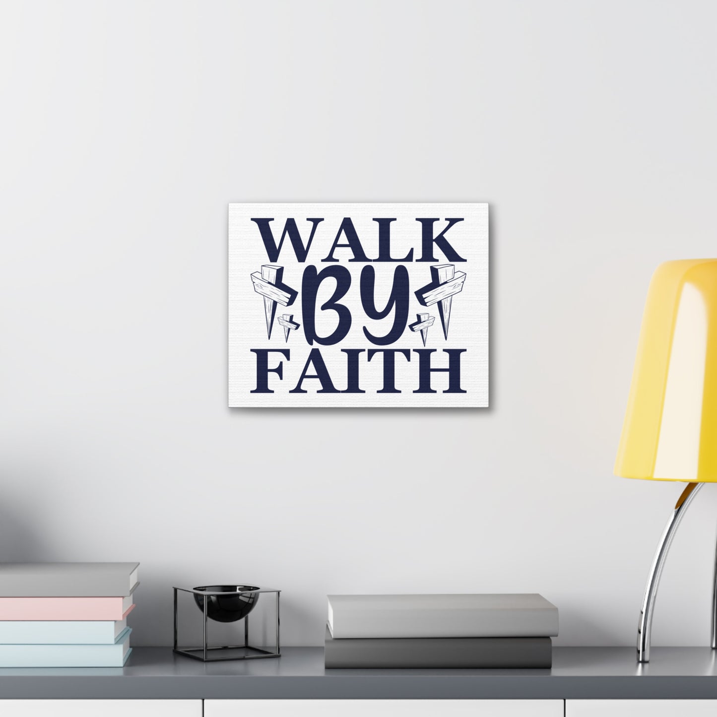 Walk By Faith 2 Corinthians 5:7 Christian Wall Art Print Ready to Hang
