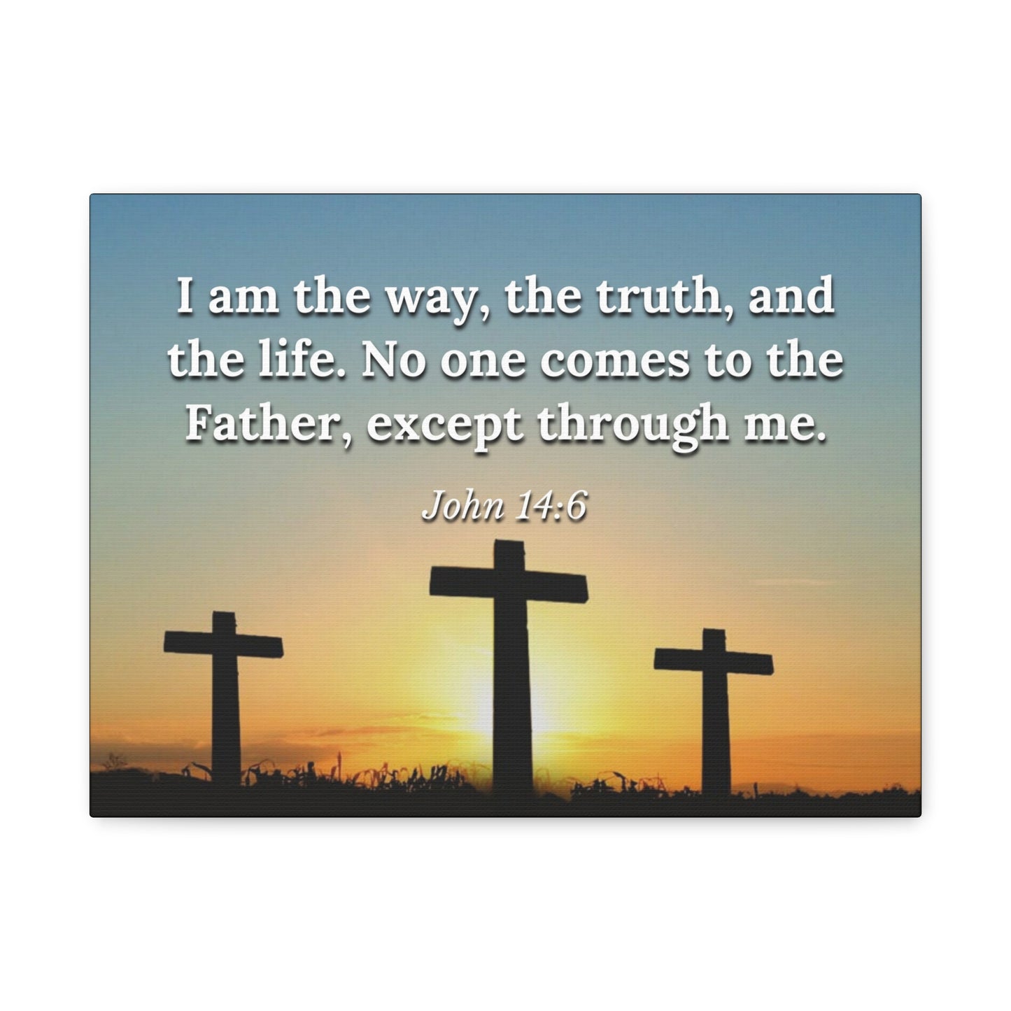 The Way John 14:6 Sunset Christian Wall Art Bible Verse Print Ready to Hang