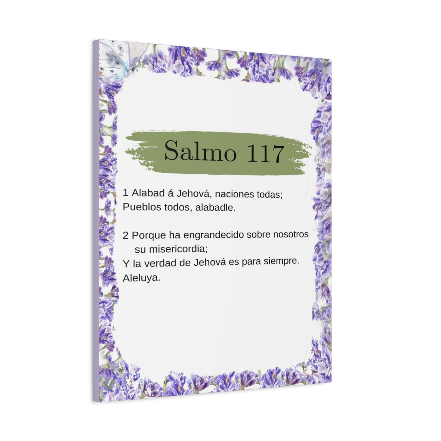 Salmo 117 Impresión De Arte Cristiano en la Pared Lista Para Colgar